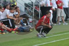 2. BL - FC Ingolstadt 04 - Erzgebirge Aue - 1:2 -  Cheftrainer Marco Kurz ratlos an der Linie