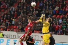 2. BL - Saison 2013/2014 - FC Ingolstadt 04 - SC Paderborn - Andre Mijatović (4) und Torwart Lukas Kruse