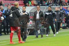 2. BL - Saison 2013/2014 - FC Ingolstadt 04 - SC Paderborn - Ärger mit Schiesrichterpfiff,, Betreuer Paderborn lautstark