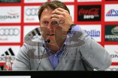 2. BL - FC Ingolstadt 04 - Fortuna Düsseldorf - 1:2 - Cheftrainer Ralph Hasenhüttl Pressekonferenz nach dem Spiel