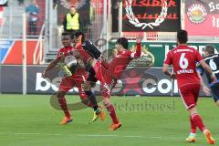 2. BL - Saison 2013/2014 - FC Ingolstadt 04 - SC Paderborn - Hohes Bein Almog Cohen (36) hinten Roger de Oliveira Bernardo (8)