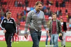 2. BL - FC Ingolstadt 04 - Fortuna Düsseldorf - 1:2 - Spiel ist aus, Cheftrainer Ralph Hasenhüttl lässt den Kopf hängen