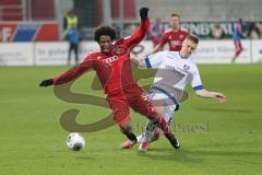 2. BL - Saison 2013/2014 - FC Ingolstadt 04 - FSV Frankfurt - 0:1 - links Caiuby Francisco da Silva (31) wird gefoult von Joni Kauko