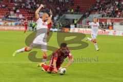 2. BL - FC Ingolstadt 04 - 1. FC Köln - 2014 - Stefan Lex (14) wird im Strafraum gefoult, Elfmeter