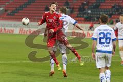 2. BL - Saison 2013/2014 - FC Ingolstadt 04 - FSV Frankfurt - 0:1 - links Pascal Groß (20) gegen Manuel Konrad FSV