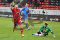 2. BL - Saison 2013/2014 - FC Ingolstadt 04 - VfL Bochum - Karl-Heinz Lappe (25) zieht ab Tor zum 2:0 Jubel, Torwart Andreas Luther chancenlos