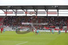 2. BL - FC Ingolstadt 04 - Fortuna Düsseldorf - 1:2 -  Fans Spruchband Jubel Fahnen