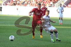 2. BL - FC Ingolstadt 04 - Erzgebirge Aue - 1:2 -  Zweikampf Manuel Schäffler (17)