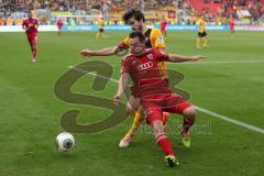 2. BL - FC Ingolstadt 04 - Dynamo Dresden - Saison 2013/2014 - vorne Karl-Heinz Lappe (25) und hinten Romain Bregerie