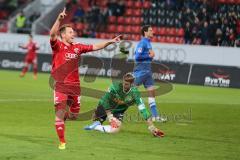 2. BL - Saison 2013/2014 - FC Ingolstadt 04 - VfL Bochum - Karl-Heinz Lappe (25) zieht ab Tor zum 2:0 Jubel, Torwart Andreas Luther chancenlos