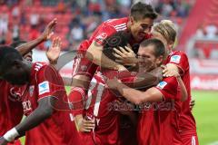 2. BL - FC Ingolstadt 04 - DSC Armenia Bielefeld - 3:2 - Christian Eigler (18) köpft im Nachschuß zum Siegtreffer 3:2, Tor Jubel Sieg