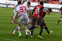 FC Ingolstadt 04 - FC Energie Cottbus - Da Costa (#21) - Lex Stefan (FC Ingolstadt Ballführend) -  Foto: Jürgen Meyer