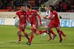 2. BL - FC Ingolstadt 04 - VfR Aalen 2:0 - Christian Eigler (18) Tor Jubel mit Alfredo Morales (6) und Caiuby Francisco da Silva (31) und Pascal Groß (20)