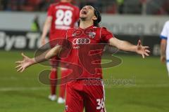 2. BL - Saison 2013/2014 - FC Ingolstadt 04 - FSV Frankfurt - 0:1 - Almog Cohen (36) schimpft, Ball verpasst