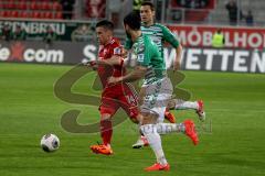 2. BL - Saison 2013/2014 - FC Ingolstadt 04 - SpVgg Greuther Fürth - Stefan Lex (14) - Mavraj Mergim (5) Greuther Fürth -