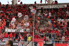 2. BL - FC Ingolstadt 04 - DSC Arminia Bielefeld - 3:2 - Fans Spruchband Jubel