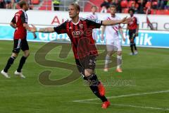 FC Ingolstadt 04 - FC Energie Cottbus - Hofmann Philipp (#28 FC Ingolstadt) zum Treffer zum 2:0 - Foto: Jürgen Meyer