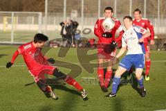 2. BL - Testspiel - FC Ingolstadt 04 - FC Carl Zeiss Jena - 2013/2014 - links Alfredo Morales (6) köpft zum Tor