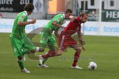 2. BL - FC Ingolstadt 04 - Saison 2013/2014 - Testspiel - Borussia Mönchengladbach - 1:0 - Moritz Hartmann (9) wird verfolgt