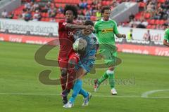 2. BL - FC Ingolstadt 04 - Saison 2013/2014 - Testspiel - Borussia Mönchengladbach - 1:0 - Caiuby Francisco da Silva (31) prallt mit dem Torwart zusammen