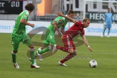 2. BL - FC Ingolstadt 04 - Saison 2013/2014 - Testspiel - Borussia Mönchengladbach - 1:0 - Moritz Hartmann (9) wird verfolgt