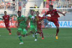 2. BL - FC Ingolstadt 04 - Saison 2013/2014 - Testspiel - Borussia Mönchengladbach - 1:0 - Manuel Schäffler (17) im Zweikampf