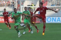 2. BL - FC Ingolstadt 04 - Saison 2013/2014 - Testspiel - Borussia Mönchengladbach - 1:0 - Manuel Schäffler (17) im Zweikampf