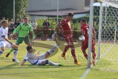 2. BL - FC Ingolstadt 04 - Saison 2013/2014 - Testspiel - RW Erfurt - Manuel Schäffler (17) erzielt das 1:0, rechts Christian Eigler (18)