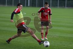 2. BL - FC Ingolstadt 04 - Saison 2013/2014 - Trainingsauftakt - rechts Neuzugang Danilo Soares und links Ralph Gunesch