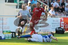 2. BL - FC Ingolstadt 04 - Testspiel - FC Ingolstadt 04 - Stuttgarter Kickers - 2:0 - Moritz Hartmann (9) Zweikampf