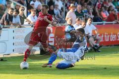 2. BL - FC Ingolstadt 04 - Testspiel - FC Ingolstadt 04 - Stuttgarter Kickers - 2:0 - Moritz Hartmann (9) Zweikampf