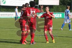 2. BL - FC Ingolstadt 04 - Testspiel - FC Ingolstadt 04 - Stuttgarter Kickers - 2:0 - Caiuby Francisco da Silva (31) köpfts zum 1:0, Tor Jubel mit rechts Pascal Groß (20)