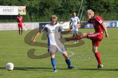 2. BL - FC Ingolstadt 04 - Testspiel - FC Ingolstadt 04 - Stuttgarter Kickers - 2:0 - rechts Leon Jessen (2) zieht ab