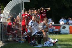 2. BL - FC Ingolstadt 04 - Testspiel - FC Ingolstadt 04 - Stuttgarter Kickers - 2:0 - Cheftrainer Marco Kurz vorne auf der Trainerbank