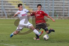 Regionalliga Bayern - FC Ingolstadt 04 II - 1.FC Nürnberg II - Stefan Müller stößt zusammen