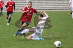 Regionalliga Bayern - FC Ingolstadt 04 II - FC Memmingen - Dominik Weiß wird von den Beinen geholt