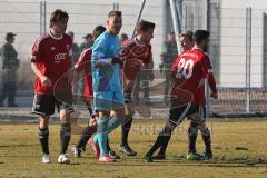 Regionalliga Süd - FC Ingolstadt 04 II - FC Bayern II - Torwart Thomas Reichlmayr beim Foulelfmeter, den er hält, Jubel