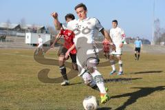 Regionalliga Süd - FC Ingolstadt 04 II - FC Bayern II - Tobias Schweinsteiger am Ball und hinten Marcel Hagmann