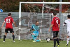 Regionalliga Bayern - FC Ingolstadt 04 II - 1.FC Nürnberg II - Torwart Thomas Reichlmayr kann den Ball nicht halten Ausgleich