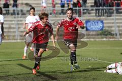 Regionalliga Bayern - FC Ingolstadt 04 II - 1.FC Nürnberg II - Tor zum 1:0 durch links Steffen Jainta und rechts Thomas Prinz