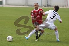 Regionalliga Bayern - FC Ingolstadt 04 II - FC Memmingen - links Dominik Weiß wird gestoppt