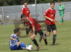 Regionalliga Bayern - FC Ingolstadt 04 II - FV Illertissen - 0:2 - Patrick Walleth wird zu Fall gebracht - Fotograf: Marek Kowalski