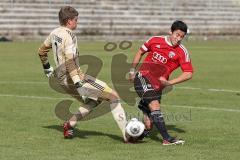 Regionalliga Bayern - FC Ingolstadt 04 II - 1.FC Nürnberg II - Stefan Müller scheitert an Torwart Benjamin Uphoff