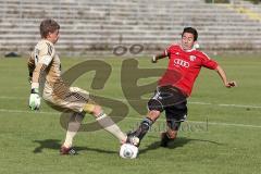 Regionalliga Bayern - FC Ingolstadt 04 II - 1.FC Nürnberg II - Stefan Müller scheitert an Torwart Benjamin Uphoff