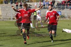 Regionalliga Bayern - FC Ingolstadt 04 II - 1.FC Nürnberg II - Tor zum 1:0 durch links Steffen Jainta und rechts Thomas Prinz