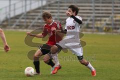 Bayernliga U19 - FC Ingolstadt 04 - 1.FC Nürnberg - Zweikampf links Fabian Rasch