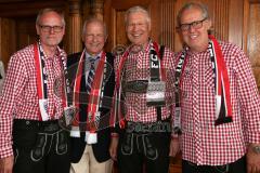 FC Ingolstadt 04 - Meisterfeier - Alter Sitzungssaal - Rathausplatz - Frank Dreves, Sepp Misslbeck, Alfred Lehmann und Vorsitzender des Vorstandes Peter Jackwerth (FCI) Bundesligaaufstieg