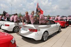 FC Ingolstadt 04 - Meisterfeier - Auto Corso vom Audi Sportpark in die Stadt - Michael Zant (13, FCI) Julian Günther-Schmidt (31, FCI) Steffen Jainta 24, (FCI) Bundesligaaufstieg