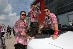 FC Ingolstadt 04 - Meisterfeier - Auto Corso vom Audi Sportpark in die Stadt - Mathew Leckie (7, FCI) Lukas Hinterseer (16, FCI) Danilo Soares Teodoro (15, FCI) Bundesligaaufstieg