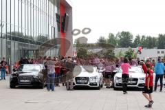 FC Ingolstadt 04 - Meisterfeier - Auto Corso vom Audi Sportpark in die Stadt - Audi A5 Cabrio - Start Corso